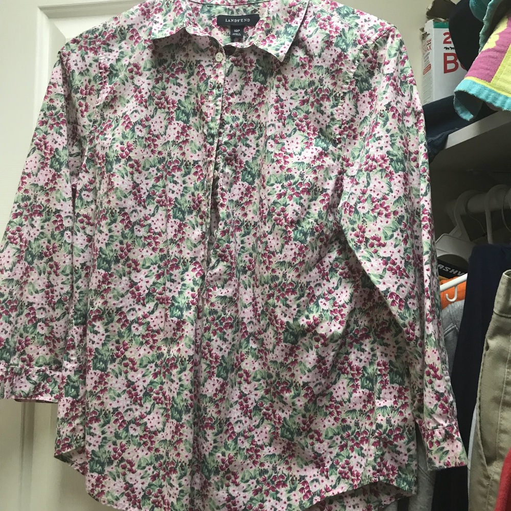 Lands End Button down shirt Size 10P
